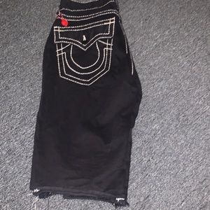 True religion black shorts size 30